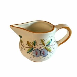 DiPinto Floral Fruit Mini 4” Ceramic Cream Pitcher